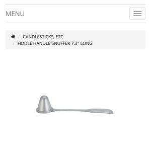 Woodbury Pewterers Fiddle head snuffer.